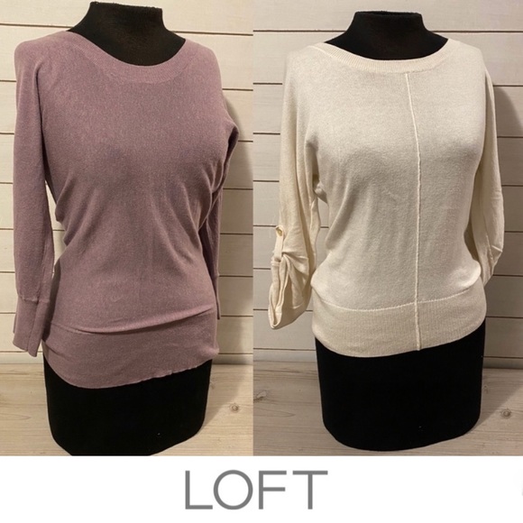 LOFT Sweaters - Two LOFT 3/4 Sleeve Sweaters